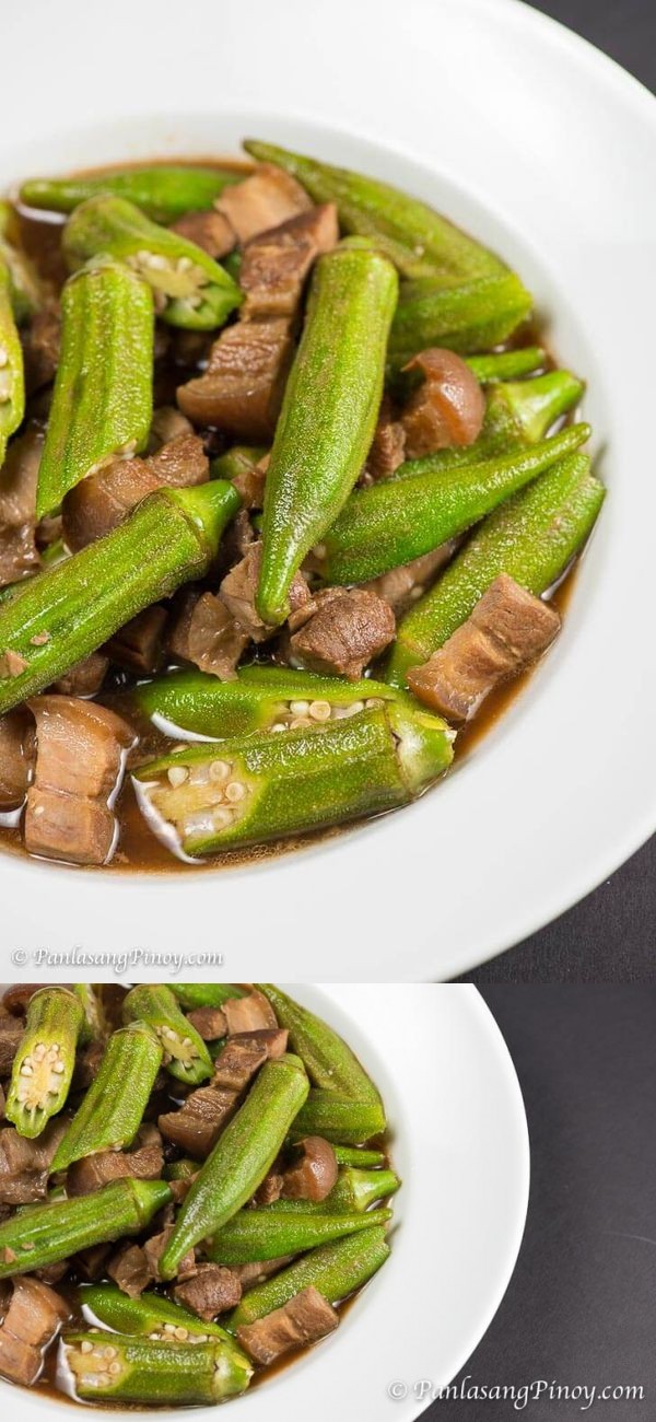 Adobong Okra with Pork