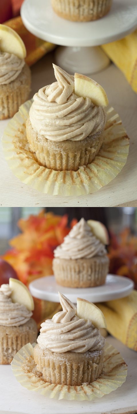 Apple Cider Cupcakes and Brown Sugar Cinnamon Buttercream