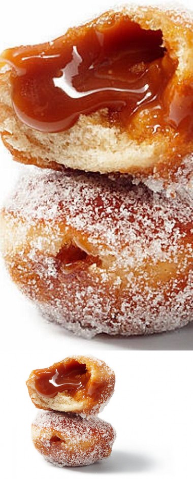 Apple Cider Sufganiyot (Hanukkah Donuts with Salted Caramel