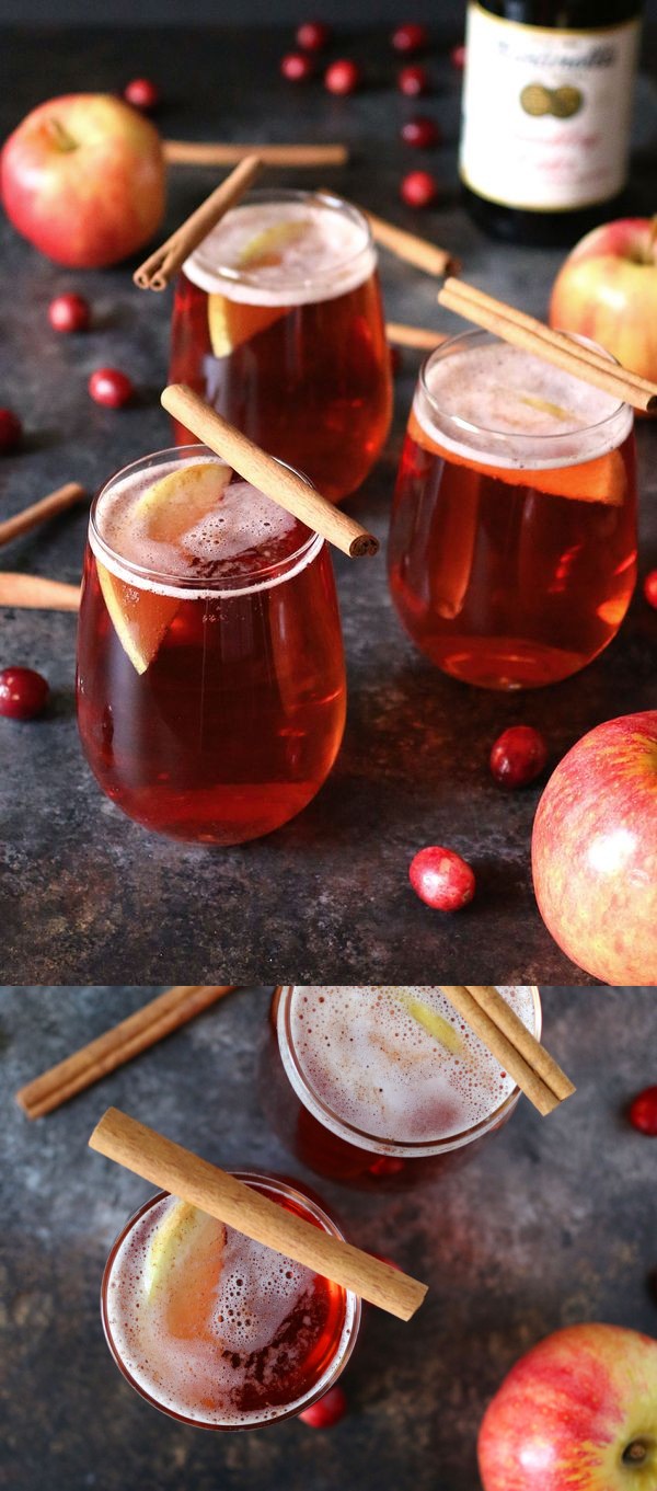 Apple Cinnamon Cranberry Mimosa (or Fauxmosa