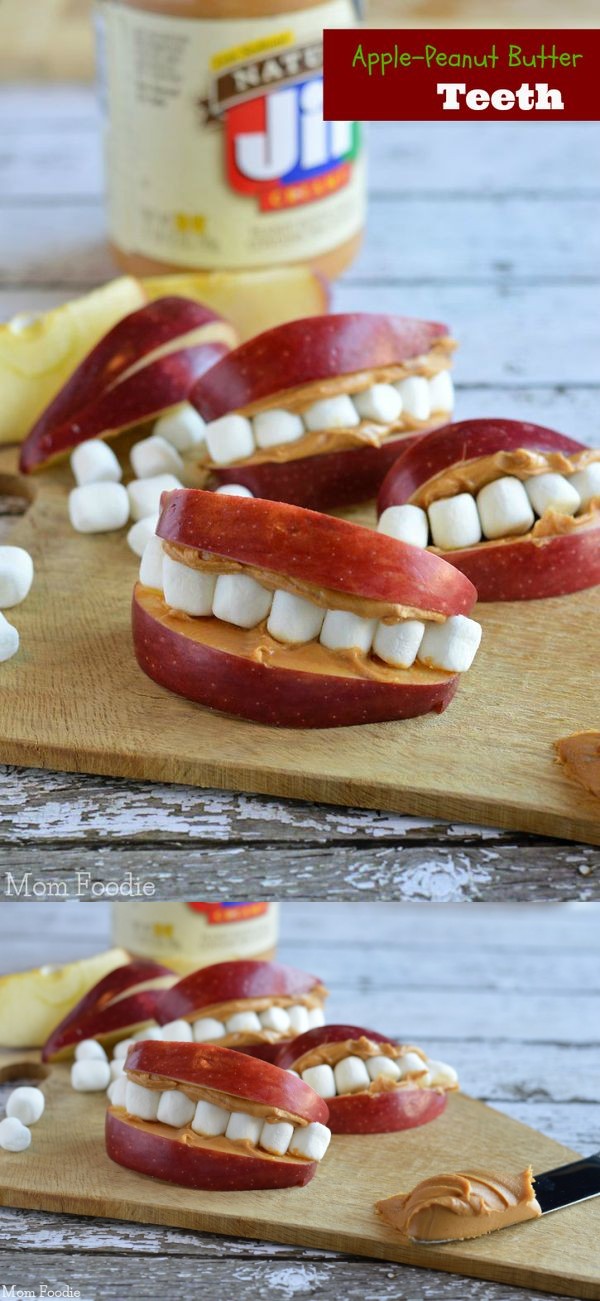 Apple Peanut Butter Teeth | Fun Easy Kid's Snack