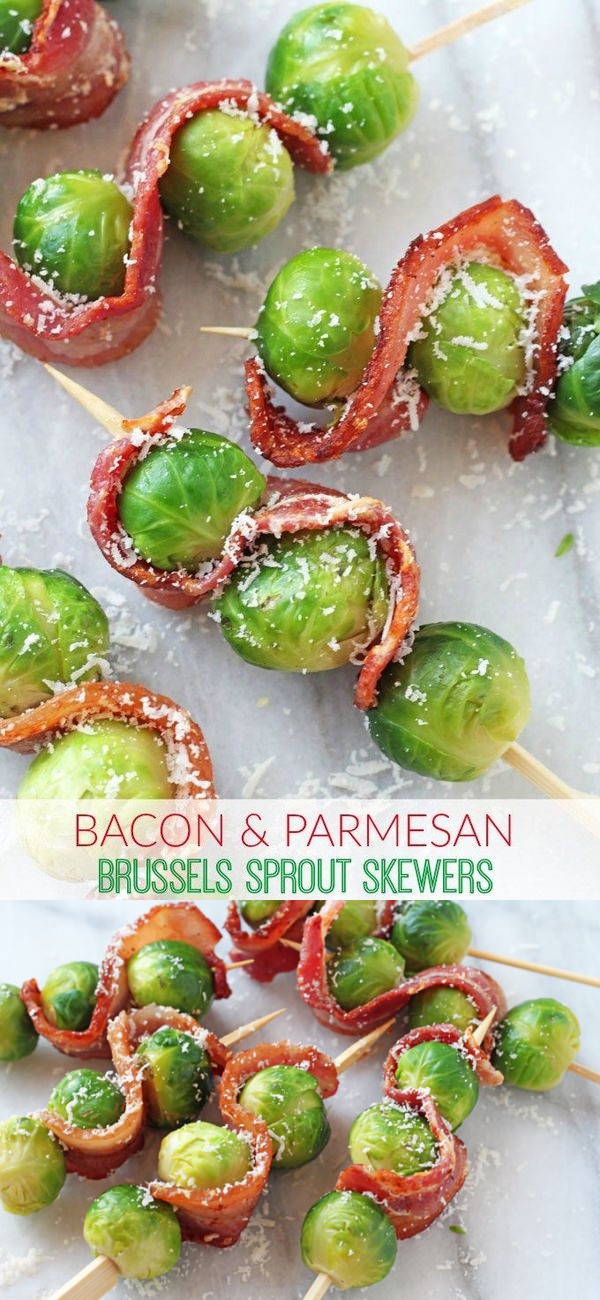 Bacon & Parmesan Brussels Sprout Skewers