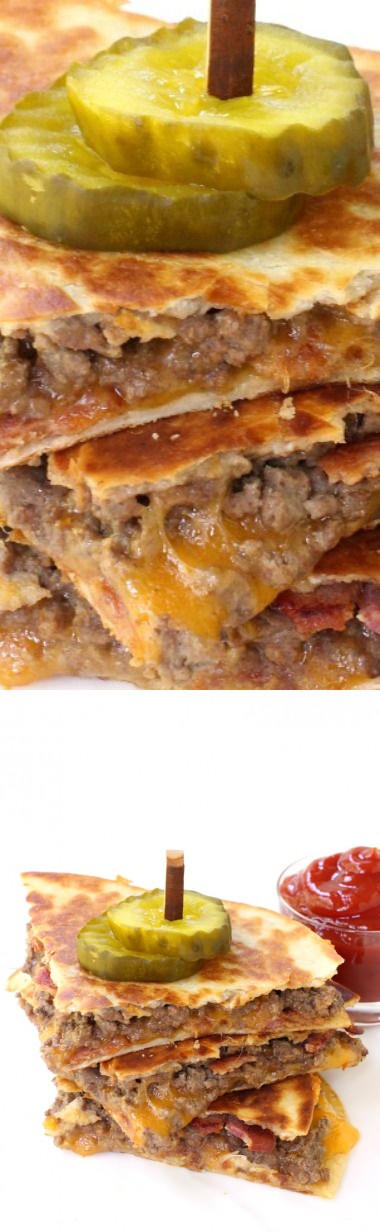 Bacon Cheeseburger Quesadillas