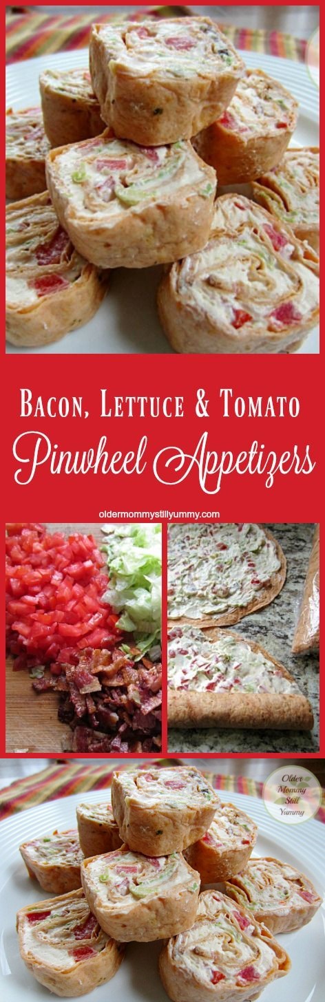 Bacon, Lettuce & Tomato Pinwheel Appetizers