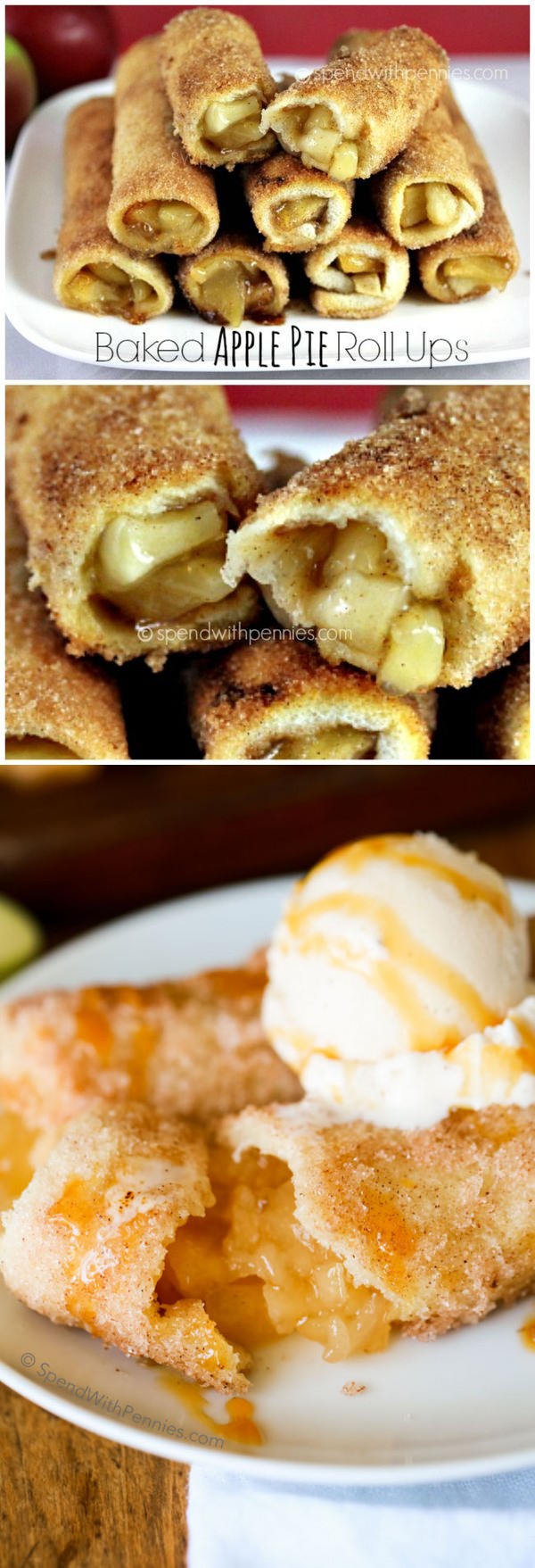 Baked Apple Pie Roll Ups