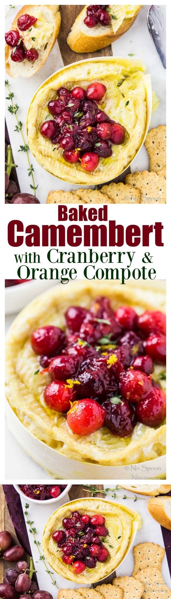 Baked Camembert with Cranberry & Orange Compote