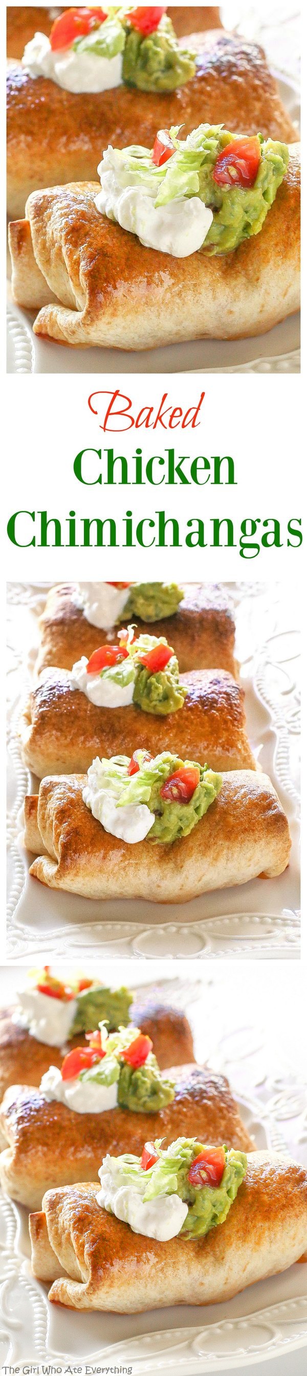 Baked Chicken Chimichangas