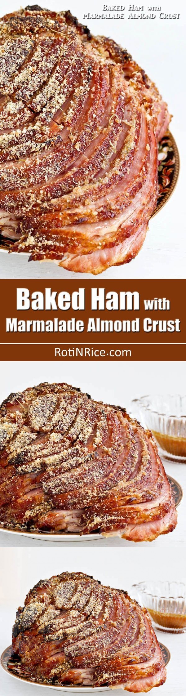 Baked Ham with Marmalade Almond Crust