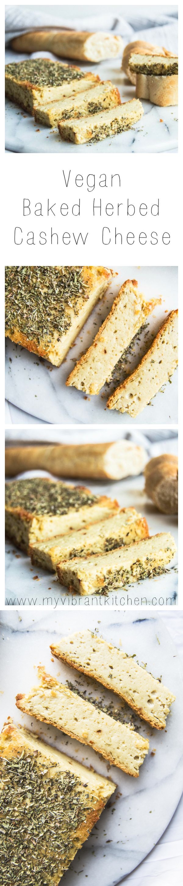 Baked Herbed Cashew Cheese