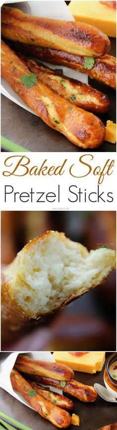 Baked Soft Pretzel Sticks