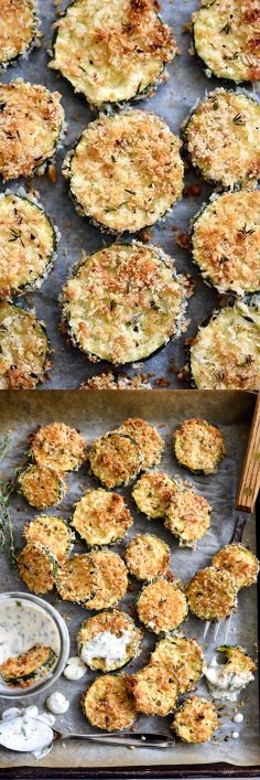 Baked Zucchini Parmesan Crisps