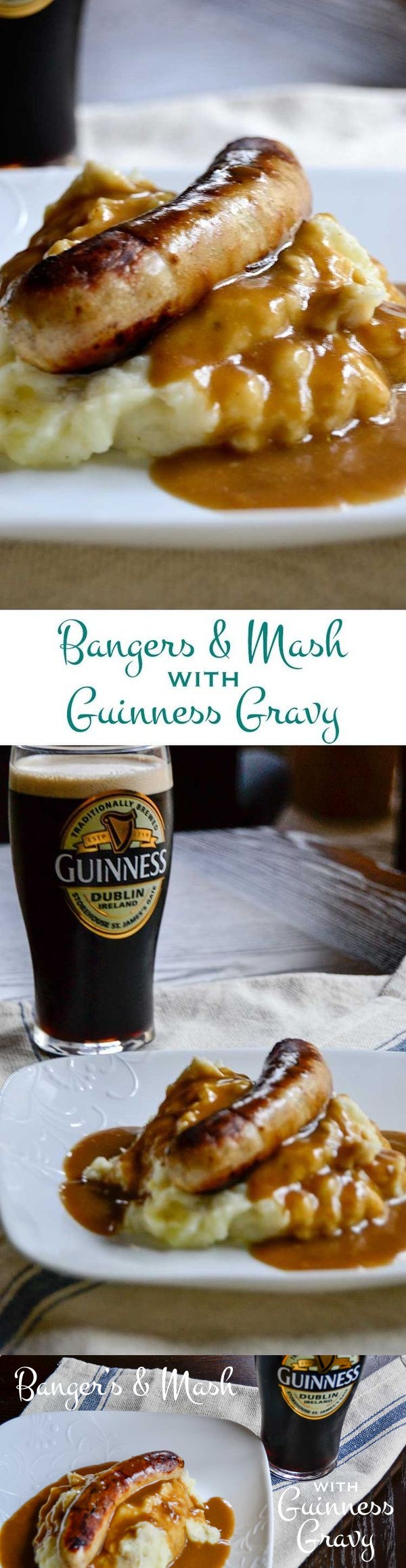 Banger's & Mash with Guinness Gravy