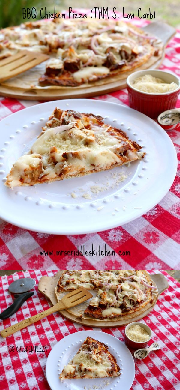 BBQ Chicken Pizza THM S, LOW CARB