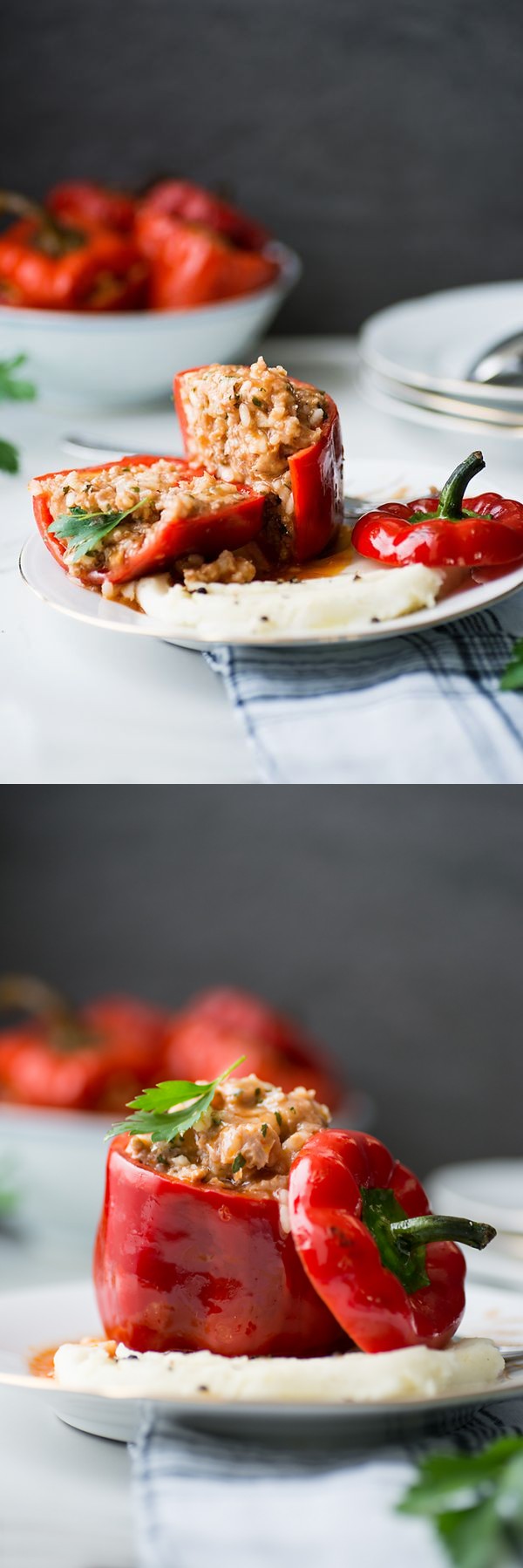 Beef and Rice Stuffed Peppers