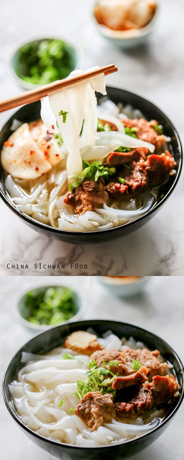 Beef Ho Fun Noodle Soup