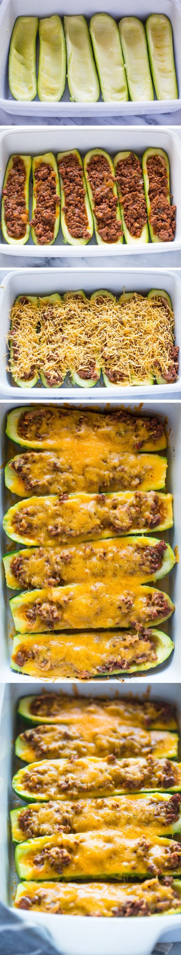 Beef Stuffed Zucchini Boats