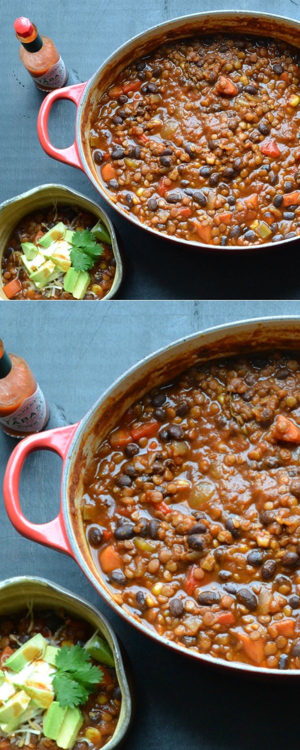 Black Bean and Lentil Chili