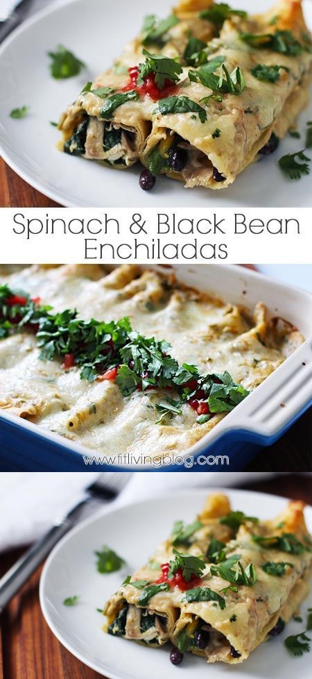 Black Bean and Spinach Enchiladas