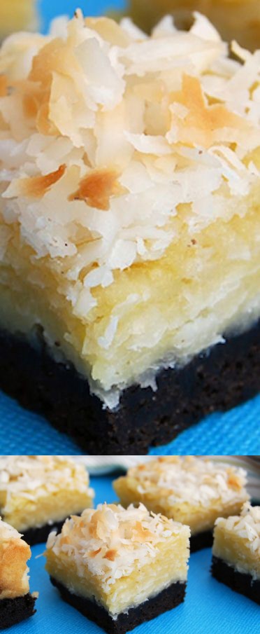 Black-Bottom Coconut Bars