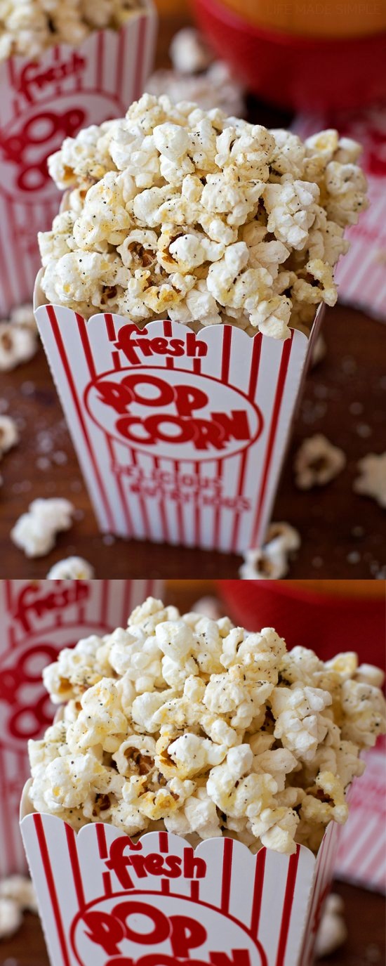 Black Pepper Parmesan Popcorn