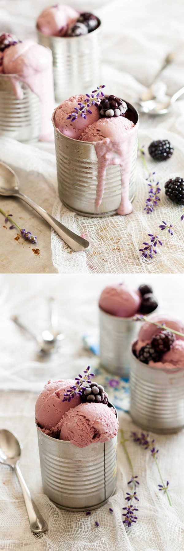 Blackberry Lavender Chevre Ice Cream