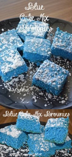 Blue Cake Mix Brownies