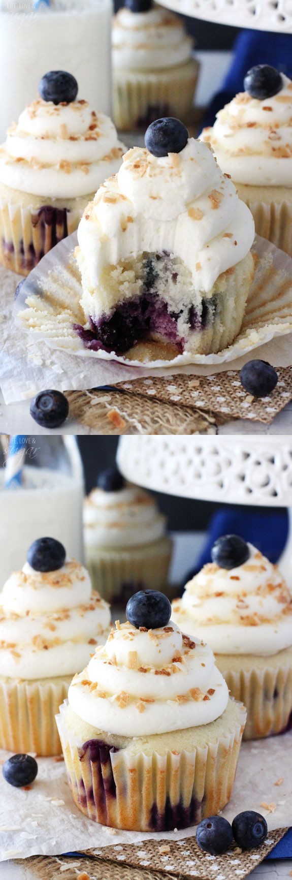 Blueberry Coconut Cupcakes