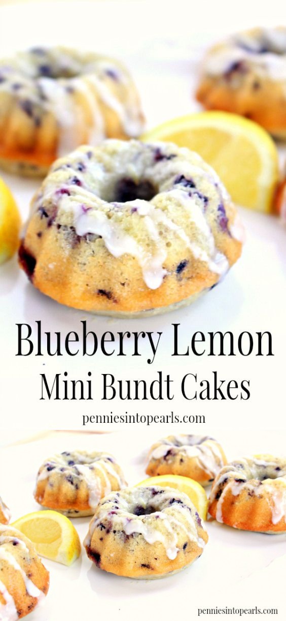 Blueberry Lemon Mini Bundt Cakes