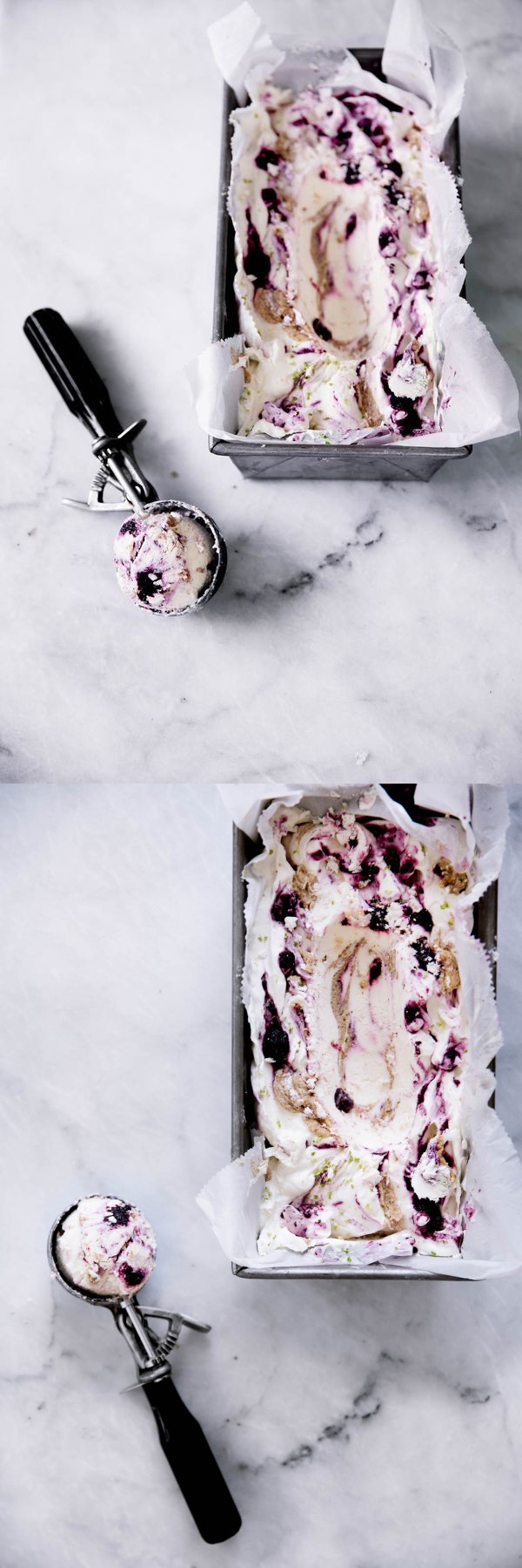 Blueberry Lime Cheesecake Ice Cream