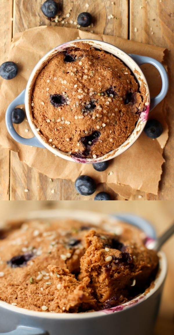 Blueberry Muffin in a Mug (vegan + GF