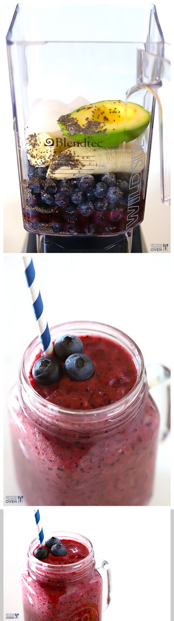 Brain Power Smoothie (Blueberry Avocado Smoothie