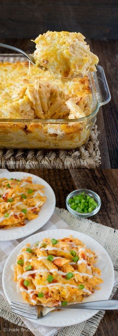 Buffalo Chicken Pasta Bake