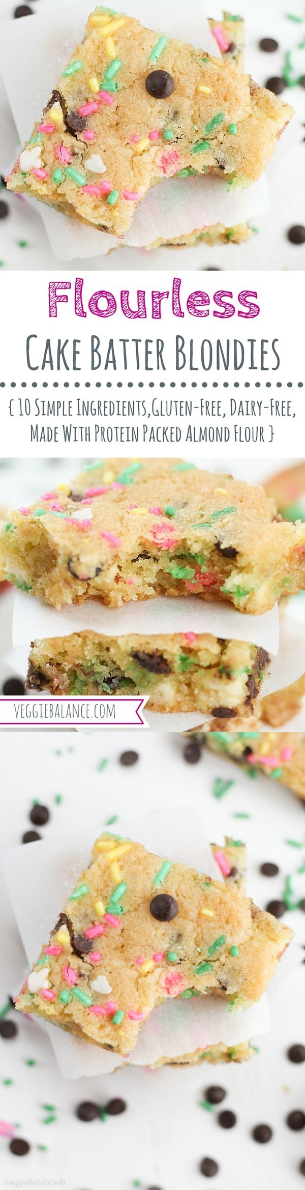 Cake Batter Blondies (Gluten-Free & Dairy-Free