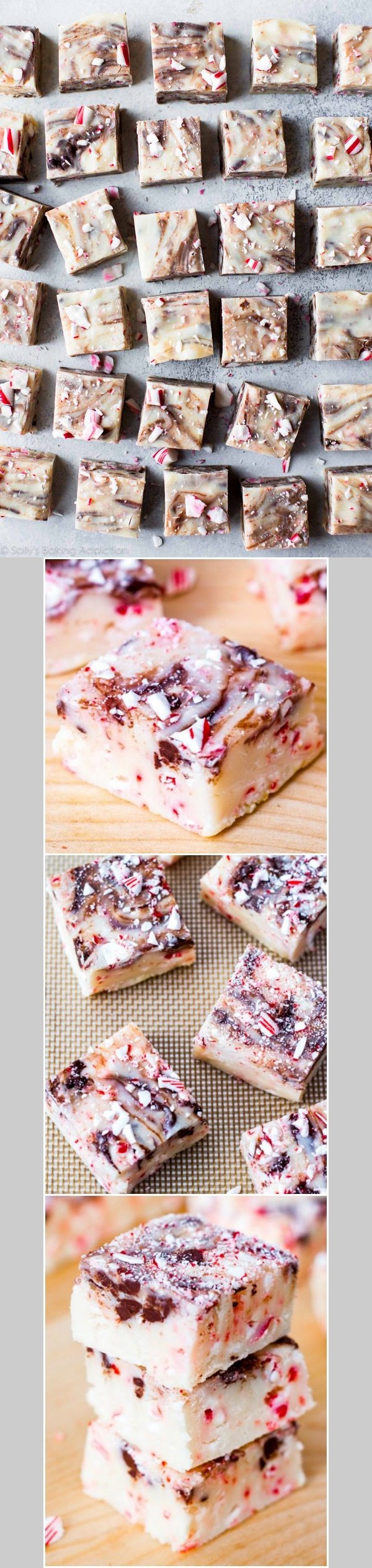 Candy Cane Chocolate Swirl Fudge