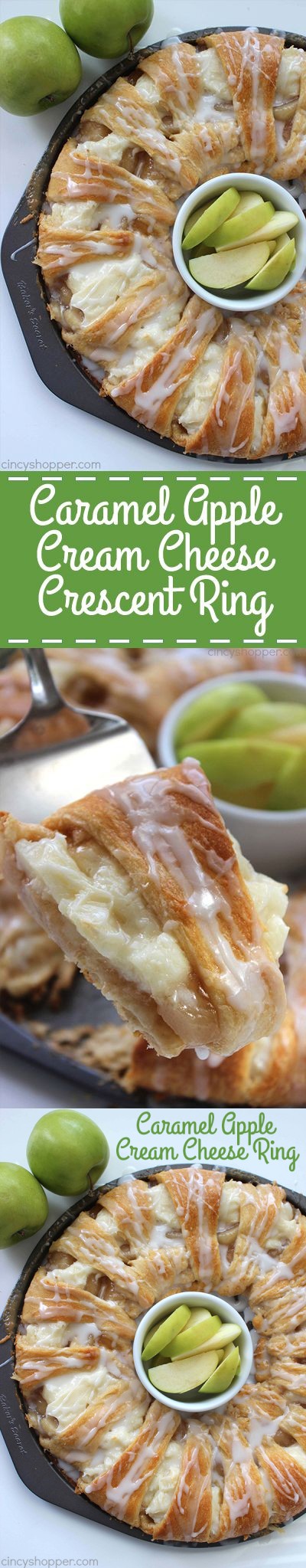 Caramel Apple Cream Cheese Crescent Ring