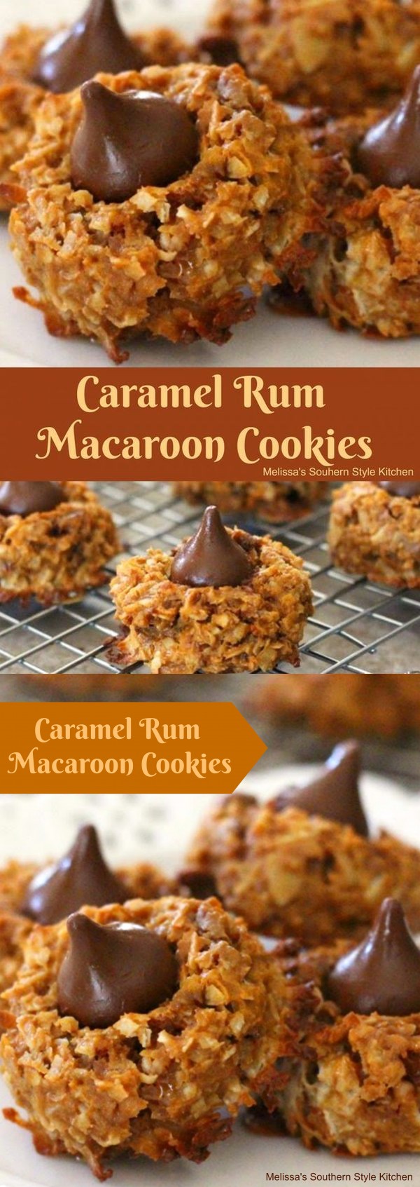 Caramel-Rum Macaroon Cookies