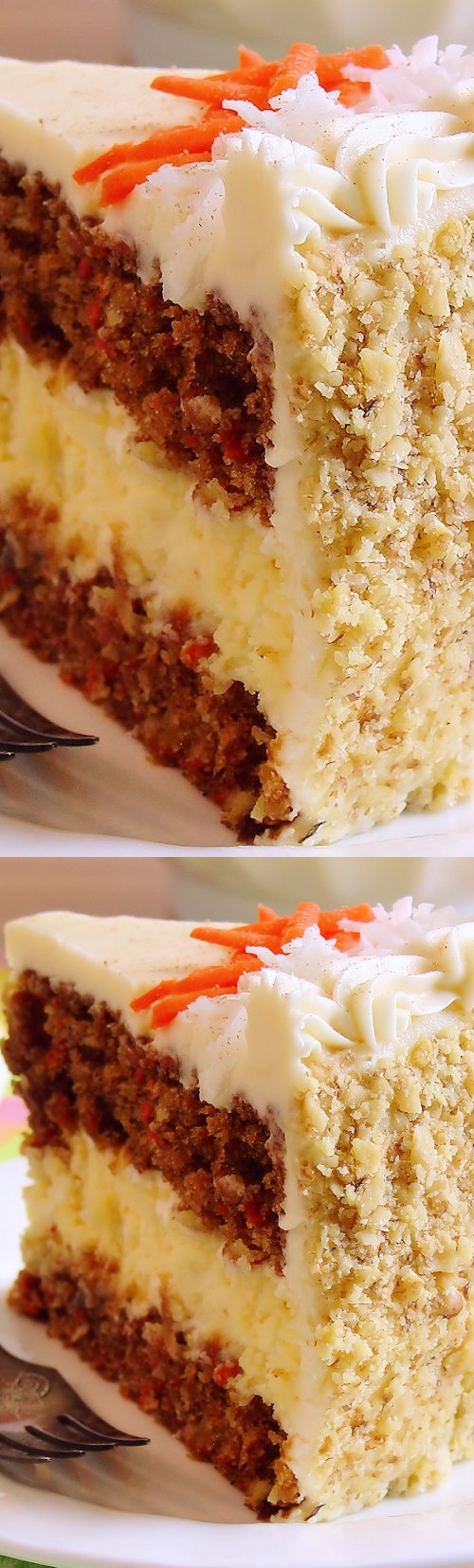 Carrot Cake Cheesecake Cake ~ Bakery Style