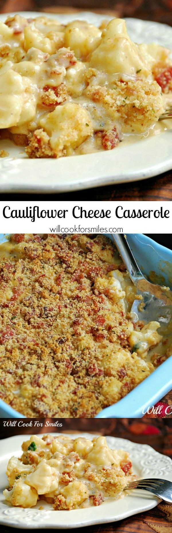 Cauliflower Cheese Casserole and Cheesy Biscuits (Two Recipes