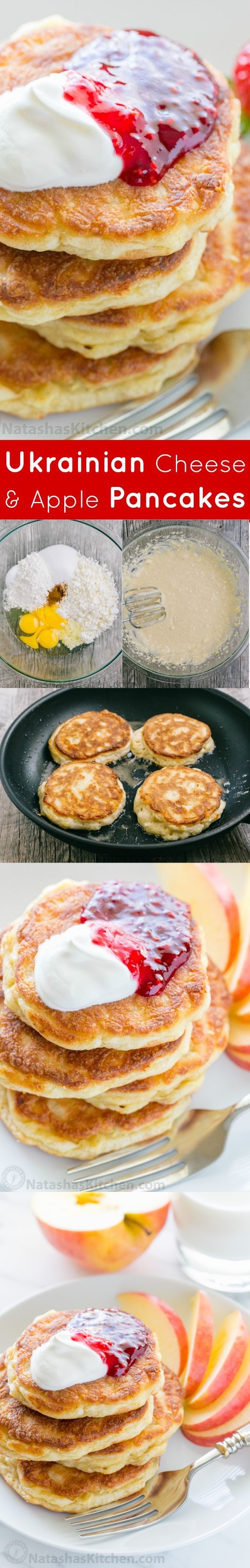 Cheese Pancakes with Apple (Syrniki