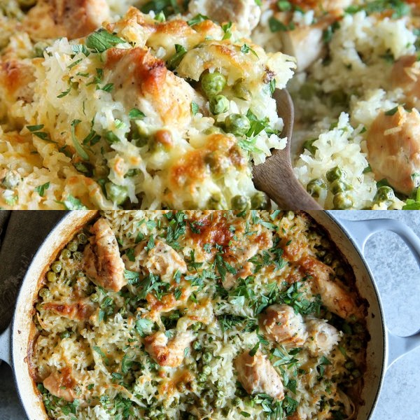 Cheesy Baked Chicken and Rice