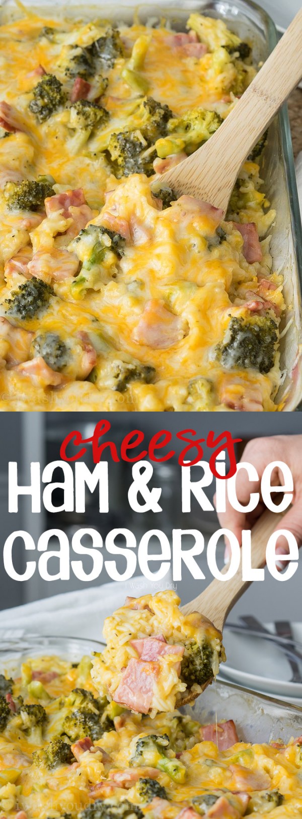 Cheesy Leftover Ham and Rice Casserole with Broccoli