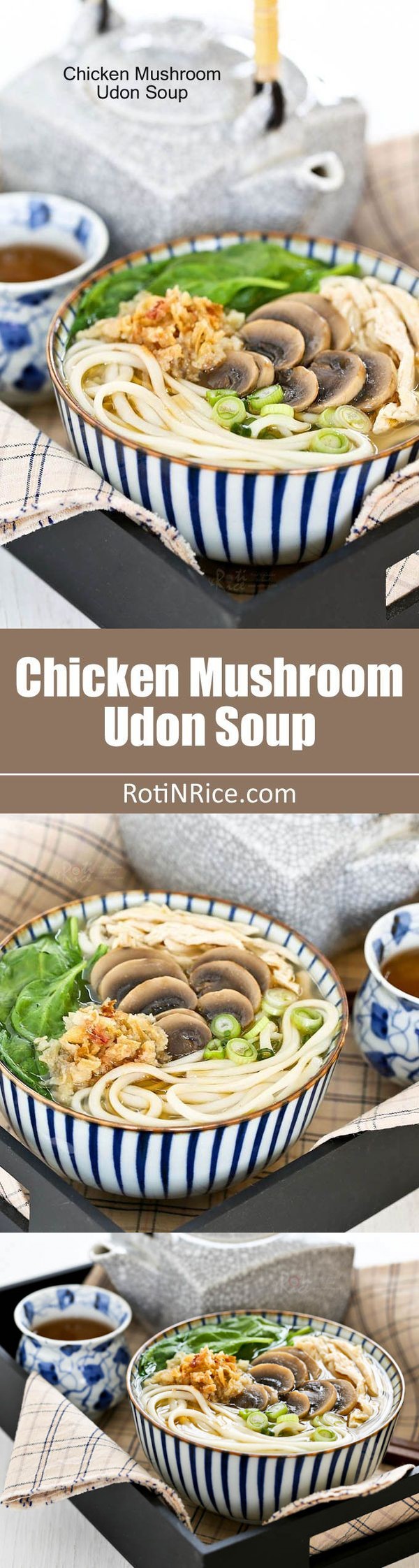 Chicken Mushroom Udon Soup