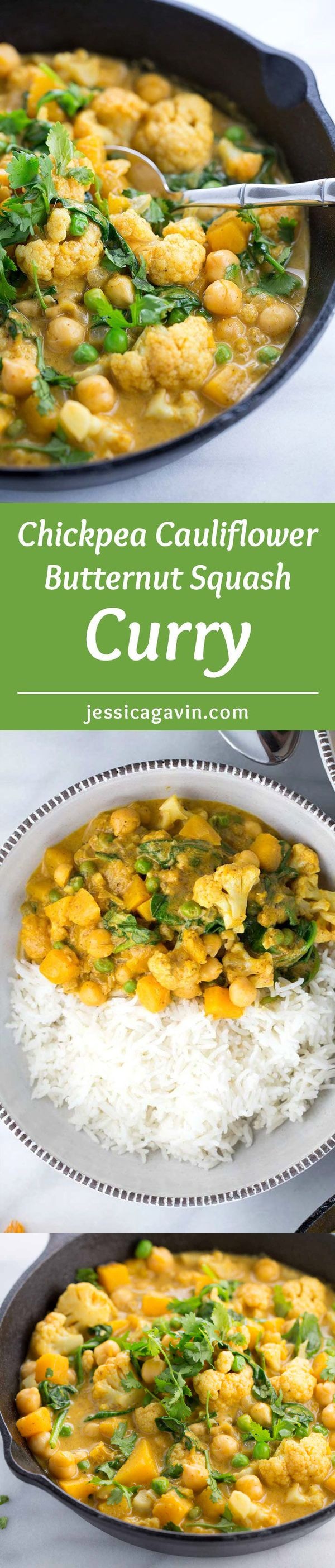 Chickpea Cauliflower Butternut Squash Curry