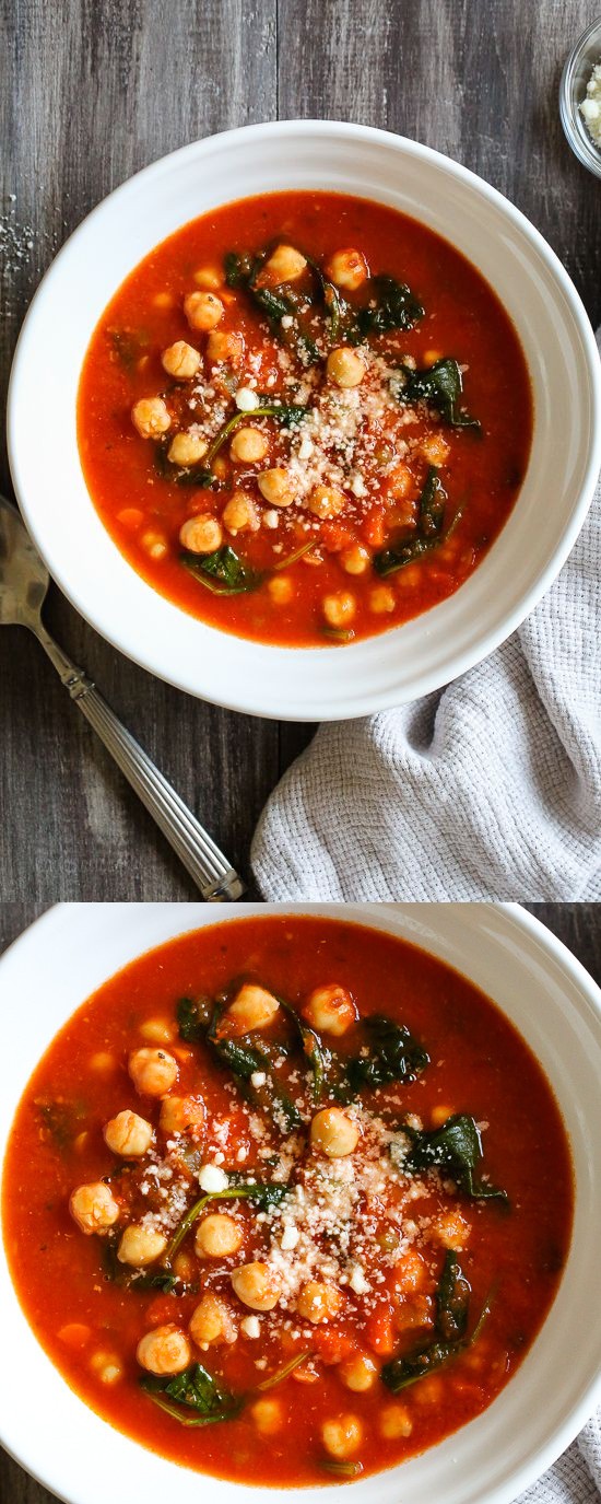 Chickpea Tomato Soup with Rosemary (Instant Pot, Slow Cooker and Stove Top