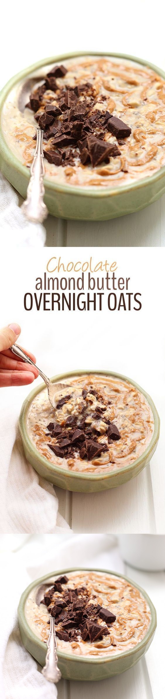 Chocolate Almond Butter Overnight Oatmeal