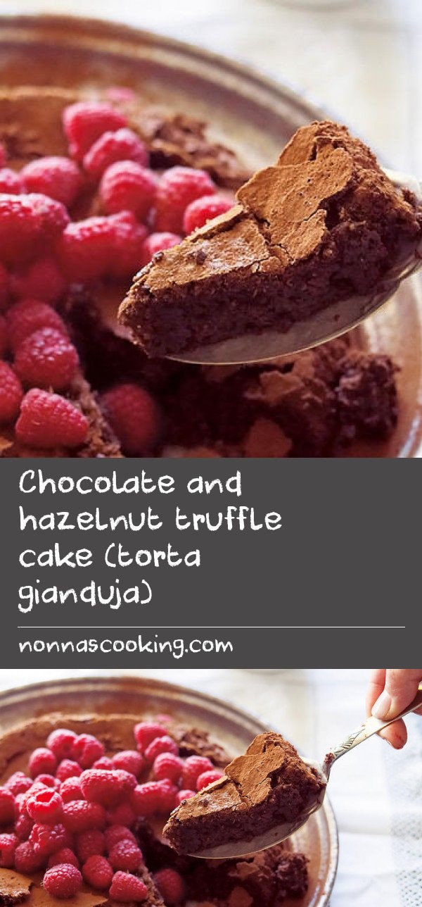 Chocolate and hazelnut truffle cake (torta gianduja