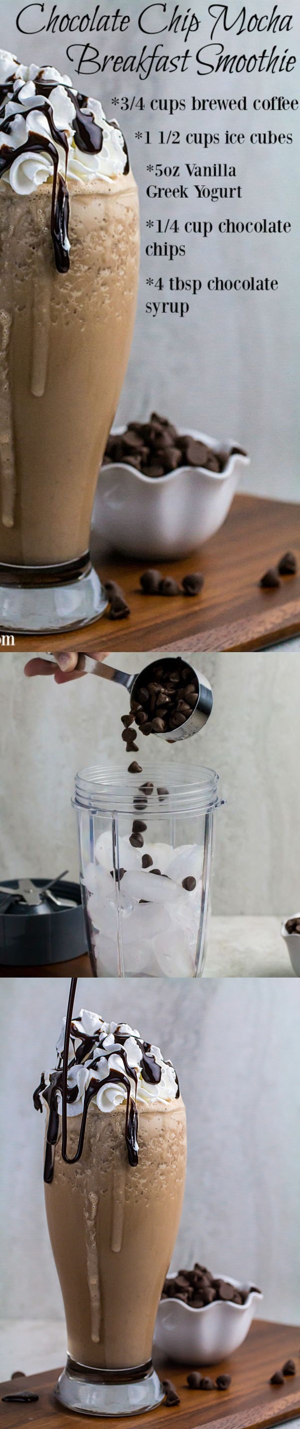 Chocolate Chip Mocha Breakfast Smoothie