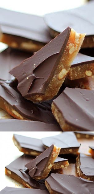 Chocolate Covered Pretzel Toffee