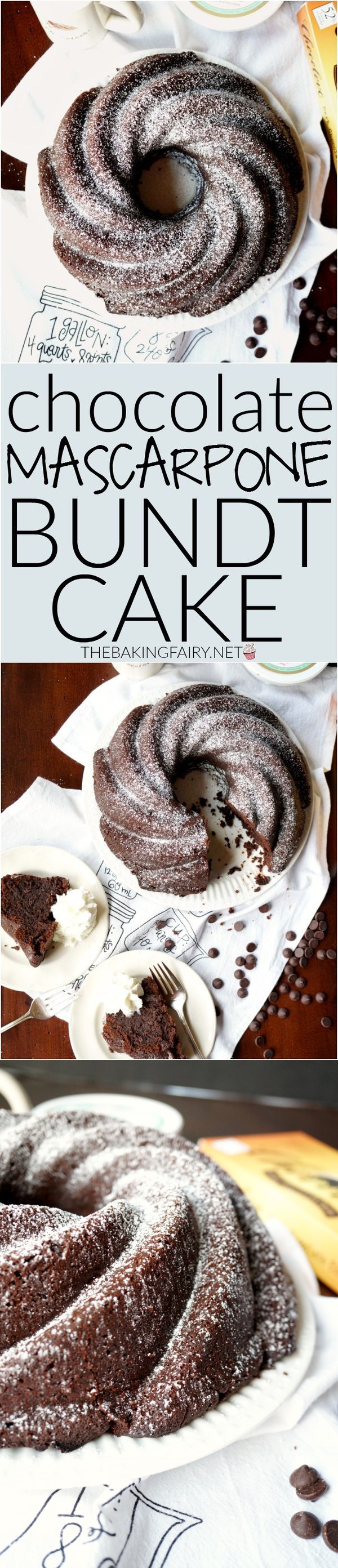 Chocolate mascarpone bundt cake