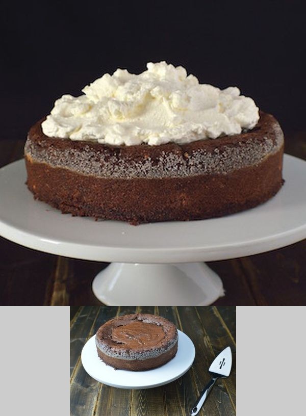 Chocolate Mousse Cake w/ Amaretto Cream (gluten free